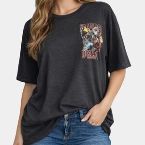 Star Tee Crew Neck Short Sleeve 83rd Annual Sturgis Motorcycle Rally Tee Size L